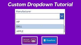 How to create custom Dropdowns | PowerApps Tutorial Step by step