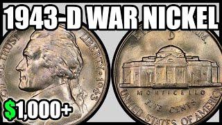 1943-D Nickels Worth Money - How Much Is It Worth and Why, Errors, Varieties (35% Silver War Nickel)