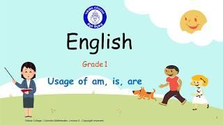 Grade 1   English    Usage of 'am, is, are'