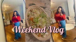 WEEKEND VLOG: Mini haul, I got a perm, DIY Maintenance, trying the new honey chipotle chicken