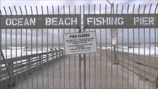 High Surf warning in Ocean Beach, City crews prepare for storm - 1/30/16