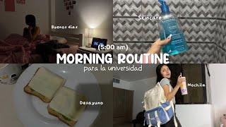 (5:00 am) MORNING ROUTINE ️para ir a la universidad 