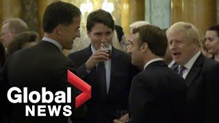 Trudeau, other leaders caught on camera "mocking" Trump during NATO reception