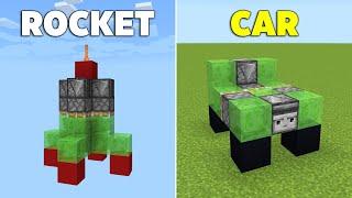 5 Vehicle Redstone Builds in Minecraft Bedrock! (Plane,Car)