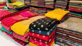 Bangalore Wholesale Pure Georget & Budget Friendly Saree Collection Single Courier Avl