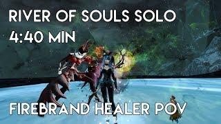 Gw2 [qT] River of Souls Solo 4:40 min | Firebrand Healer PoV