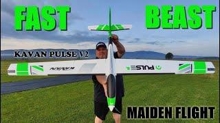 NEW KAVAN Pulse 2200 V2 PNF EPO RC glider plane 4S power MAIDEN FLIGHT