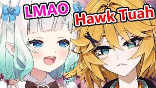 Mint can't stop laughing when Doki says "Hawk Tuah" in a funny accent