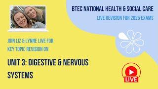 Unit 3 Digestive and Nervous Systems | BTEC National HSC Live Revision 2025