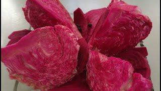 Կարմիր #թթու  #соленаякапуста со свеклой   #salted cabbage with beets