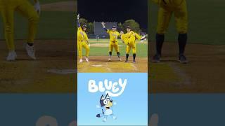 Savannah Bananas and Bluey cross over episode #shorts#bluey #funny#dance#tv#superbowl#baseball#dance