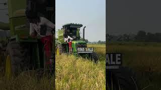 Johndeere 5210 tochan with combine #tractorlover