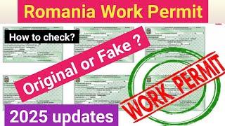 how to check romania work permit original or fake 2025 ? #romania #workpermit #original