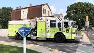 Union Township NJ FD Squad Co. 2 responding to a oder of gas | Video: 413