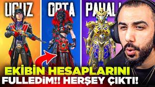 EKİBİN HESAPLARINI FULLEDİM  UCUZ, ORTA, PAHALI HESAP FULLEME HER ŞEYİ ÇIKARDIK!! | PUBG MOBILE