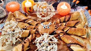 Puff Pastry Spider ️ Halloween Dessert Ideas  Halloween Food So Yummy