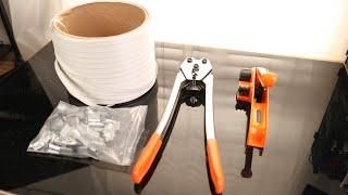 VEVOR Banding Strapping Kit with Strapping Tensioner Tool, Banding Sealer Tool, 328 ft Length PP