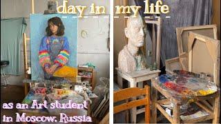 Day in my life as an Art student at Russian University of Academic Art// Spring VLOG