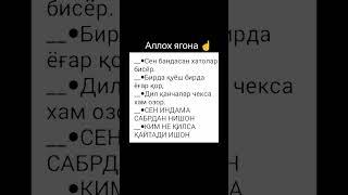 Аллох ягона ️