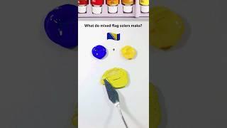 What color do mixed flags make?  #paintmixing #colormixing #asmart #satisfyingart