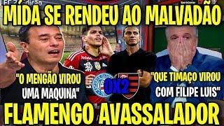 MÍDIA ESPORTIVA PELO BRASIL SE RENDEU DE VEZ AO FLAMENGO DE FILIPE LUIS! BAHIA 0X2 FLAMENGO