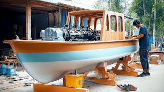 Man Builds Fastest Traditional Boat with Engine | Start to Finish by @JJfishing19marine