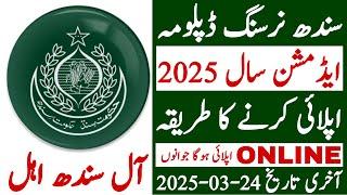 How To Apply Sindh Govt Nursing Diploma Admission 2025 | Technical Job Info 1.0