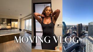 MOVING INTO DALLAS PENTHOUSE, MINI APARTMENT TOUR, CRYING, NEW BEGINNINGS, FIRST NIGHT IN | VLOG