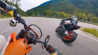 Sfidiamo i 1000 - KTM 690 SMC - R vs APRILIA TUONO V4