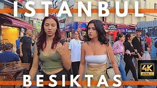 Istanbul Turkey 2022 Beşiktaş Bazaar Walking Tour | 4K Ultra HD 60FPS