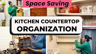 SPACE SAVING IDEAS | SMALL KITCHEN COUNTERTOP ORGANIZATION IDEAS | Rental kitchen ideas | DIY HACKS