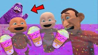 Two Babies FLOOD House with GRIMACE SHAKE!