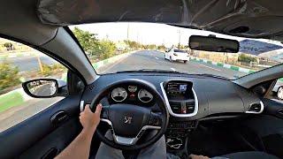 رانندگی با پژو ۲۰۷ پانوراما ، سقف شیشه ای  pov driving with peugeot 206 plus