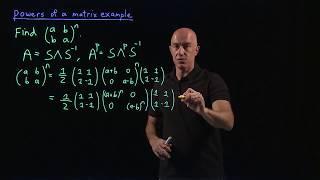 Powers of a matrix example | Lecture 38 | Matrix Algebra for Engineers