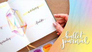 Editando Noviembre en el BULLET JOURNAL | Cristal con ACUARELA y mucho BRILLI BRILLI