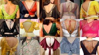 V Neck Blouse Designs || V Shape Back Neck Blouse Designs || V Shape Blouse Neck Design