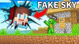 JJ Use FAKE SKY to Prank Mikey in Minecraft (Maizen)