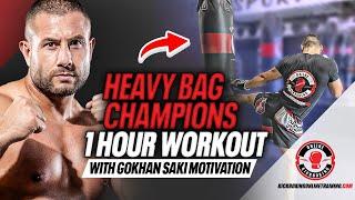 60-Min Kickboxing & Muay Thai Power Hour: Epic Heavy Bag Workout  Class 