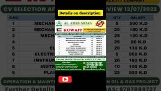 Kuwait job vacancy selection after client interview