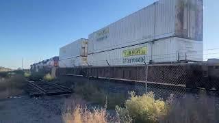 BNSF 7175 Westbound Intermodal going through Empire,CA