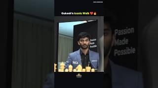 World Champion Gukesh's Iconic Walk Compilation ️#chess #gukesh #shorts