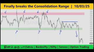 Sellers Took the Control | தினம் ஒரு பார்வை | 10-03-25 | Banknifty | Nifty | Sensex | Option Trading