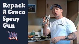 How to Repack or Repair A Graco Airless Spray Gun.   Graco airless gun repairs.