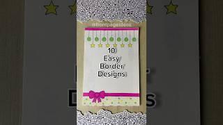 10 Easy front page design for school projects and idea note journals | Aesthetic Girl #shorts #howto