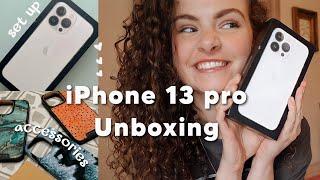 IPHONE 13  PRO SILVER UNBOXING  2022 + SET UP | BURGA PHONE CASES