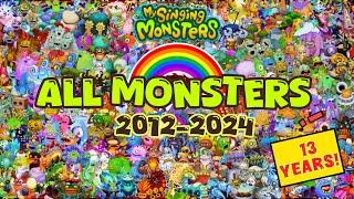 HOW MANY MONSTERS was released in My Singing Monsters for 12 YEARS?? 2012-2024 (so far)