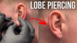 Lobe piercing | Quick ear piercing for this guy