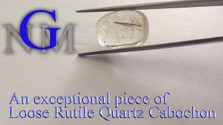 An exceptional piece of Loose Rutile Quartz Cabochon