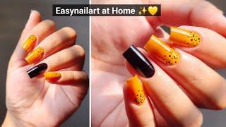 Easynailart at Home ️ || Simple Dotticure nailart within only 2 Minutes || Easy naildesigns 🫠