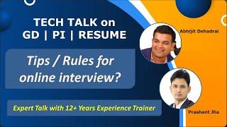 Tips for online interview | Rules to follow during online interview